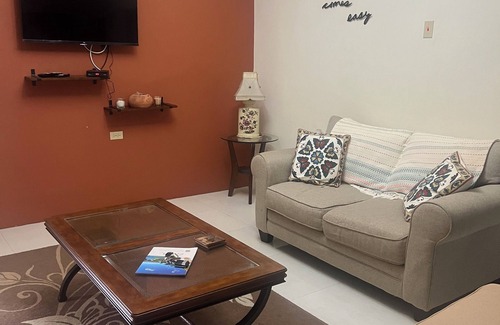 San Juan Apartment | Charming 2-bedroom apartment with AC in brilliant Champ Fleur.