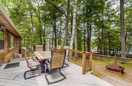 St Germain House | Charming Lakeview cabin w/dock, fire pit, gas grill, & WIFI, Dogs-YES
