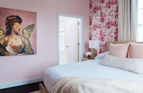 Five Points South Hotel | Corner King Room at The Painted Lady! Pet-Friendly, Free Parking!