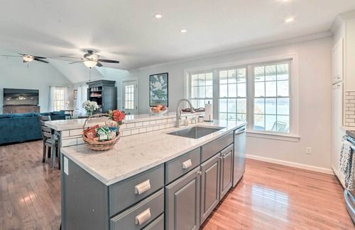 New Concord House | Country-Chic Home w/Fire Pit, Steps to Lake!