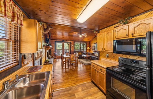 Gatlinburg - Pigeon Forge Cabin | Couples Getaway-2 King Beds-SL 4-9 Mins to D'wood- Many Bear Visits-Clean Cabin