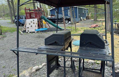 Watkins Glen RV Rental | Cozy Camper with private hot tub The Hideout unit 1