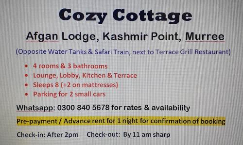 Murree House | Cozy Cottage at Afgan Lodge