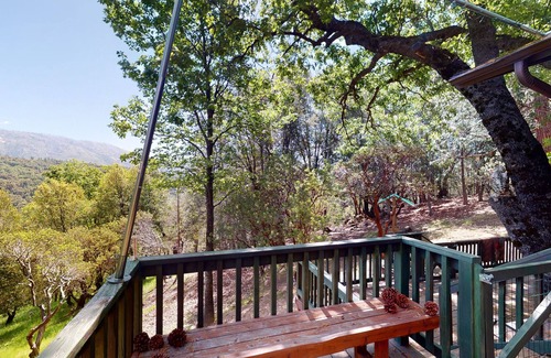Wishon Cabin | Cozy lake-area cabin w/private firepit, deck, gas grill, wood fireplace, & A/C