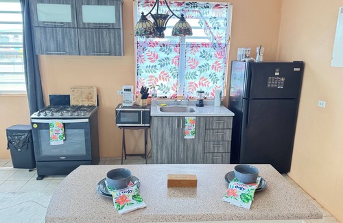 Stella House | Cozy Rincon retreat with classic amenities, steps from beach and dining.
