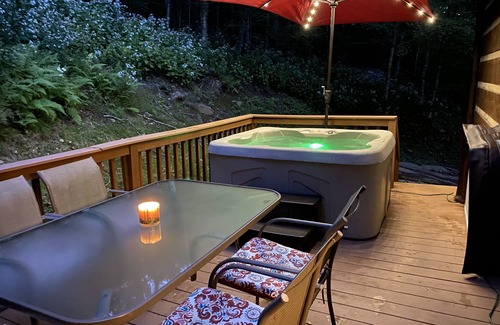 Sugar Mountain Cabin | Cozy Sugar Mountain Cabin with Hot Tub/Fire Pit Very Close to Skiing/Snowtubing