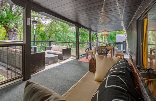 Cornville House | Creekside Escape | Deck, String Lights, Views