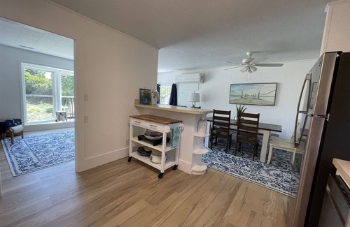 Buxton Cottage | Cypress Cove, situated in Buxton on a soundfront lot, provides a peaceful setting in this charming rental cottage.