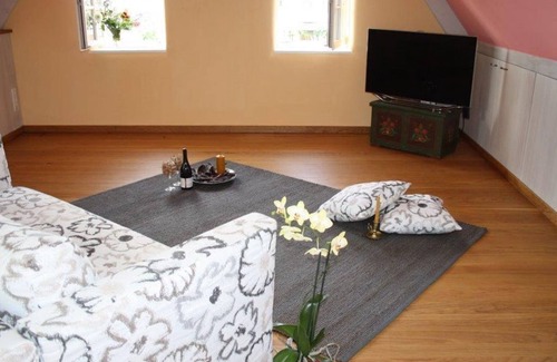 Neustadt-Konigsbach Apartment | Das Hirschhorner Weindomizil - Fewo, Dusche und Bad, WC, Deluxe