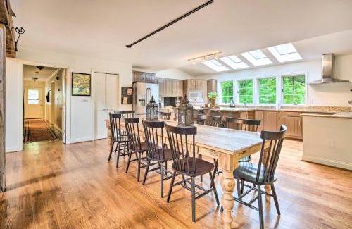 Chimney Rock House | Deck with Fireplace Pet-Friendly Lake Lure Retreat