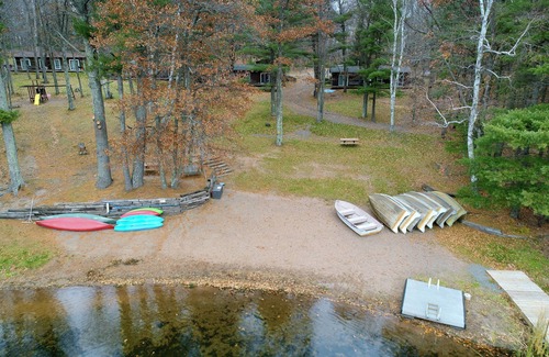 Iron River Apartment | Deer Tail Lodge #10 on Lake Delta near Iron River, WI