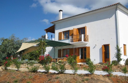 Lafkos Apartment | Detached, new house with stunning panoramic views of the village and the sea