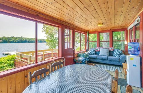 Dedham House | Dock, Beach, Views Rustic Green Lake Cottage