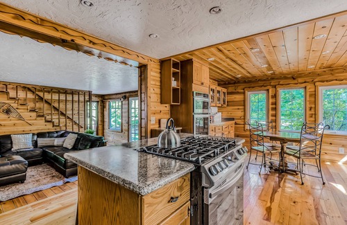 Mount Hood Village House | Dog-friendly creekside home with entertainment barn, private hot tub & firepit