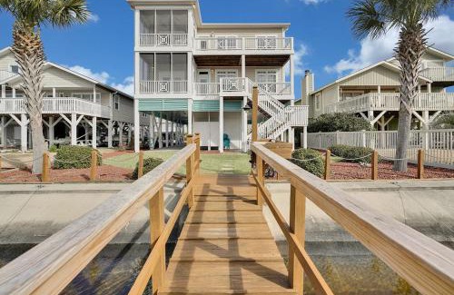 Ocean Isle Beach House | Doin` Time Canal Front home with elevator and extra living room
