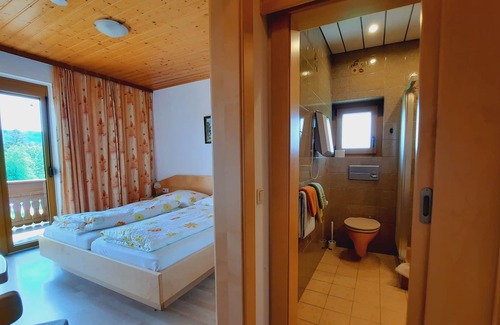 Feldkirchen in Kaernten Apartment | Doppelzimmer mit Balkon, Dusche, WC - Pension Hecher