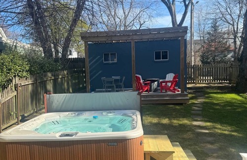 Annapolis House | Double-sided Navy-themed Home with Hot Tubs and Parking at Pet Friendly, Private Fenced-In Backyard