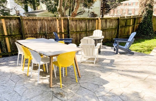 Annapolis House | Double-sided Navy-themed Home with Hot Tubs and Parking at Pet Friendly, Private Fenced-In Backyard