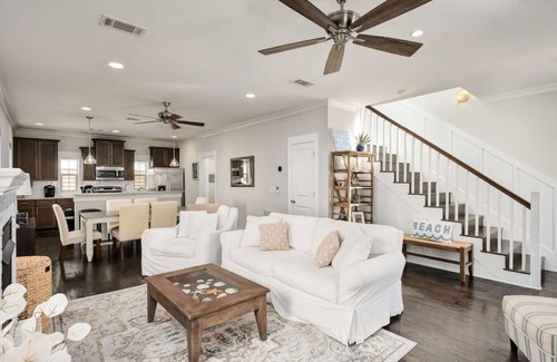 Dune Allen Beach House | Dune Allen Coastal Charm – 3BR Home Walk to Beach & Pool Sleeps 6