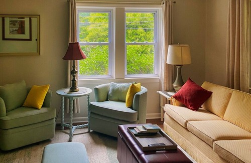 Pisgah Forest Cottage | Easy access to adventure at creekside retreat.