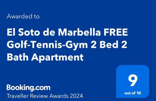 Ojen Apartment | El Soto de Marbella FREE Golf-Tennis-Padel-Gym 2 Bed 2 Bath Apartment Ph2B