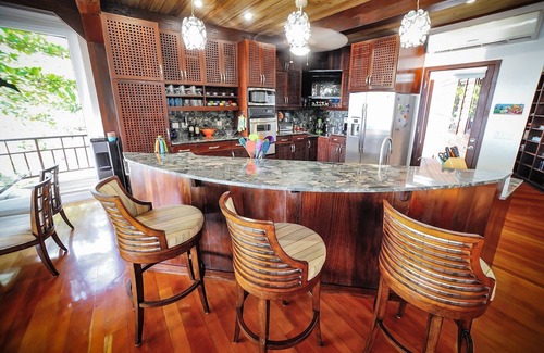 Palmetto Bay Villa | Elegant Custom Beachfront Villa With Floor To Ceiling Glass Walls, 180 Sea-View