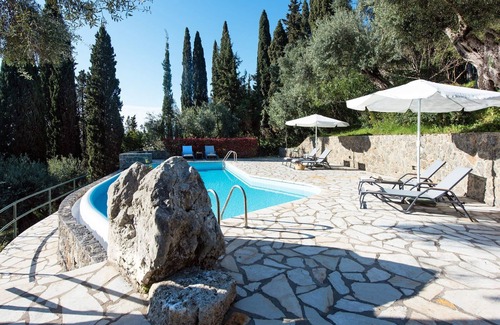 Benitses Villa | "Elevate Your Corfu Retreat: Lucky Villas - Tranquil Hillside Oasis with.