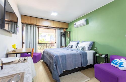 Asa Norte Apartment | Estúdio aconchegante e funcional, cama casal ou 2 de solteiro, ar-cond, wi-fi, Netflix e cozinha