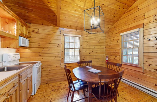 Northport Cabin | Explore nature cabin with kitchen, fireplace, WiFi, hiking & AC