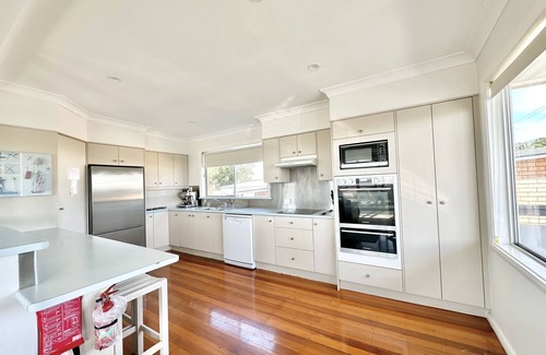 Crowdy Head House | Fabulous views from the deck across Crowdy Bay,the harbour,ocean and hinterland.