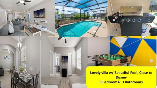 Sunset Ridge Villa | Family-Friendly 5BR Getaway Game Room Fun