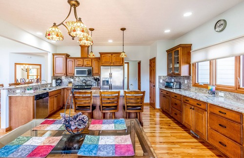 River Ridge House | Family-Friendly Mountain View Retreat w/3 Decks, Game Room, Grill, & Free WiFi