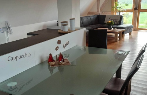 Muritz Apartment | Family meeting in the Feldsteinscheune