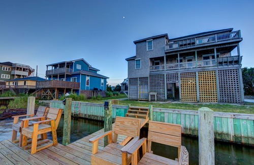 Brigands' Bay House | Fo'get About It, soundfront home Frisco NC