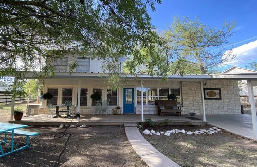 Leakey House | Frio River House + Bunkhouse, Private Volleyball Pool, Pavilion, Riverfront!