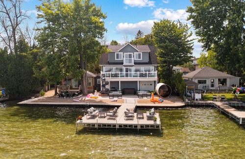 Alcona House | Fun & sun waterfront with sauna, hot tub and slide