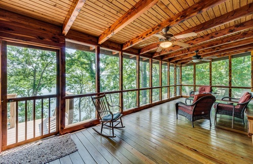 Harriman House | Gorgeous Lakefront Log Home w/Pool & Boat Dock on 3 Fenced Acres! Dogs Welcomed
