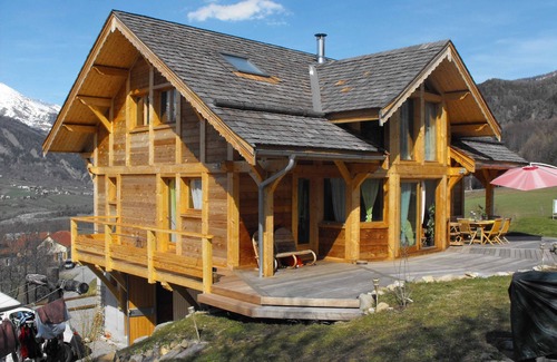 Saint-Leger-les-Melezes Ski Chalet | Grand Chalet upscale wood, village resort, only in summer.