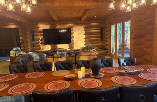 Blakeslee Cabin | Grand opening, Lakefront. Log Cabin, steam room, sauna, karaoke, pool table bar