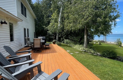 Cheboygan House | Great Lake Home with stunning Mac Bridge views, 150' private beach. Pet Friendly