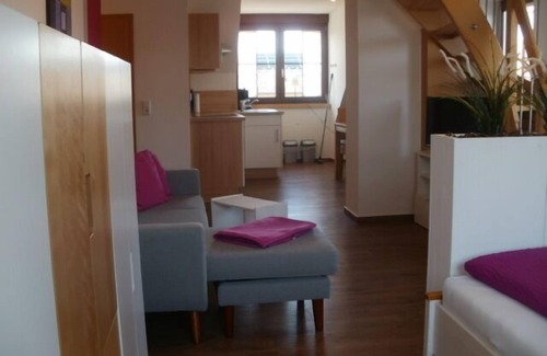 Nordheim a. Main Apartment | Großzügiges Ferien-Appartement mit Galerie und Dachterrasse