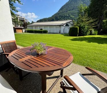 Sankt Martin bei Lofer Apartment | Grubhof Scholsspark, Studio Lofer mit Garten und Schwimmbad