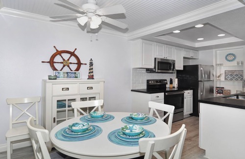 Del Obispo Condo | Harbor Cove-Pool View with Creek! Walk to Beach & Harbor! Lower Unit-No Stairs!