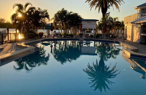 Cape Haze Condo | Harborfront Only 26.water view from the lanai. Harborfront pool.PRIVATE BEACH