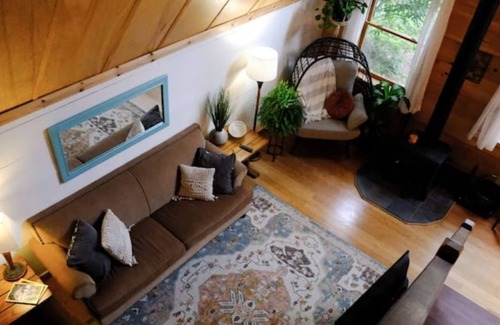 Mills River Cabin | Haven Cabin- Pond, Outdoor Fireplace & Trails!