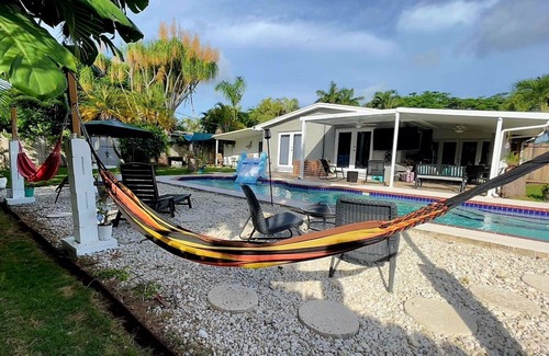 Cutler Bay House | Heated Pool House with Wi-Fi parking available BBQ GRILL(private duplex)