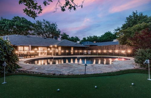 Far North Dallas House | Heated Pool, Putting Green, Movie Theater and more! 4 bed/3 bath