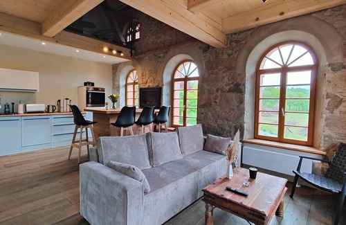 Buhlau Apartment | HexenburgbeiDresden 3 Zimmer Architektengaleriewohnung mit eigener Sauna, 2 Kaminen - Nähe Sächsische Schweiz