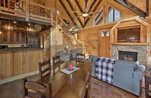 Bryson City House | Hilltop Cabin on 5 Acres with Hot Tub and Waterfall!