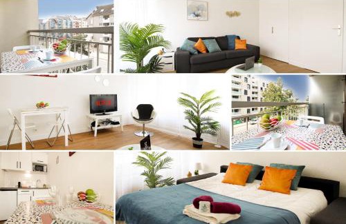 Ambilly Apartment | HOMEY PURITY/NEW/Parking gratuit/Proche Tram/Aux portes de Genève